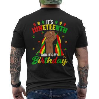 Its Junenth And My Birthday African American Junenth Mens Back Print T-shirt | Mazezy