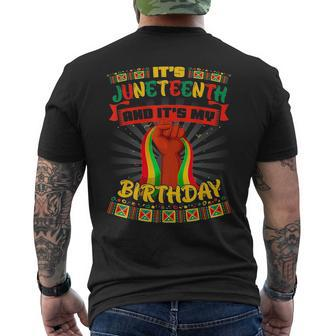 Its Junenth And My Birthday African Black Junenth Mens Back Print T-shirt | Mazezy