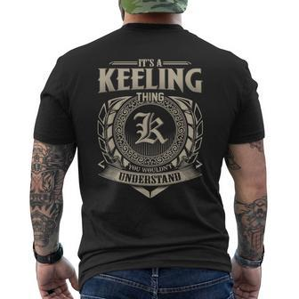It's A Keeling Thing You Wouldn't Understand Name Vintage Men's T-shirt Back Print - Seseable