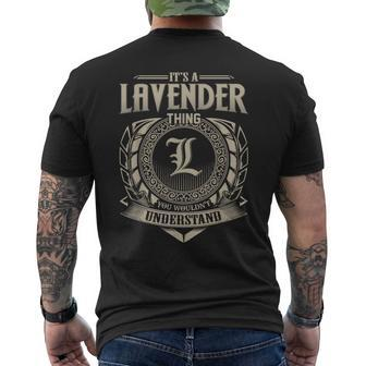 It's A Lavender Thing You Wouldn't Understand Name Vintage Men's T-shirt Back Print - Seseable