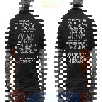 Its A Mcclain Thing You Wouldnt Understand Matching Family Men's T-shirt Back Print | Seseable CA