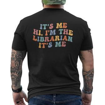 Its Me Hi Im The Librarian Summer Reading Back To School Mens Back Print T-shirt - Monsterry
