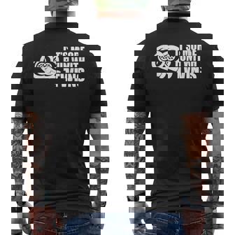 Its More Fun With Twins Funny Car Truck Turbo Mens Back Print T-shirt - Thegiftio UK