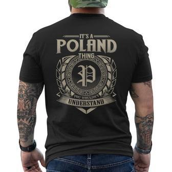 It's A Poland Thing You Wouldn't Understand Name Vintage Men's T-shirt Back Print - Seseable