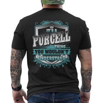 It's A Purcell Thing You Wouldn't Understand Name Vintage Men's T-shirt Back Print - Seseable