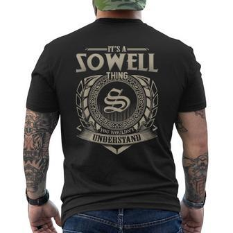 It's A Sowell Thing You Wouldn't Understand Name Vintage Men's T-shirt Back Print - Seseable