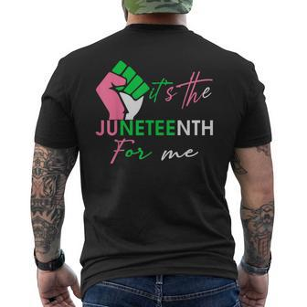 Its The Junenth Aka For Me Free-Ish Since 1865 Mens Back Print T-shirt | Mazezy