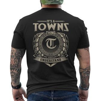 It's A Towns Thing You Wouldn't Understand Name Vintage Men's T-shirt Back Print - Seseable