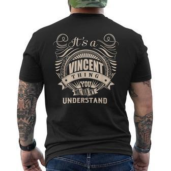 It's A Vincent Thing You Wouldn't Understand Men's T-shirt Back Print - Seseable