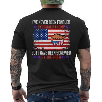 I’Ve Never Been Fondled By Donald Trump But I Have Been Mens Back Print T-shirt | Mazezy