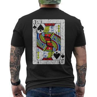 Jack Of Spades Playing Card Halloween Costume Vintage Halloween Funny Gifts Mens Back Print T-shirt | Mazezy DE
