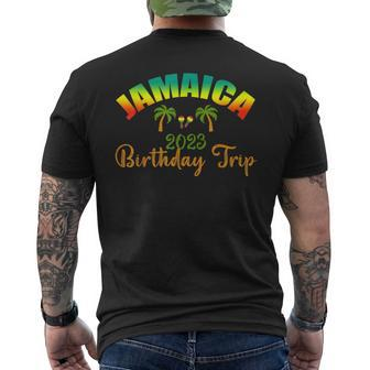 Jamaica Birthday Trip 2023 Matching Birthday Party Road Trip Mens Back Print T-shirt - Seseable