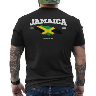 Jamaican Flag Jamaica Map Vacation To Jamaica 2024 Men's T-shirt Back Print - Thegiftio UK
