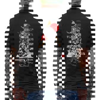 Japanese Culture Samurai Geisha Sakura Cherry Blossom Men's T-shirt Back Print - Thegiftio