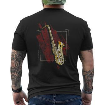 Jazz Music Lovers Saxophone Musicians Players Men's T-shirt Back Print | Mazezy