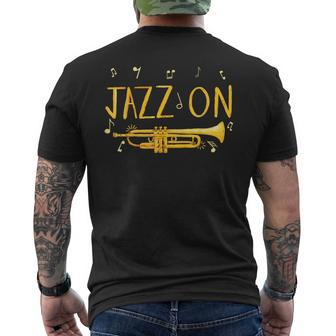 Jazz Music T For Jazz Lover And Trumpet Player Men's T-shirt Back Print | Mazezy