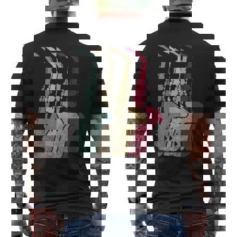 Jazz Musician Saxophone Vintage Colorful Men's T-shirt Back Print | Mazezy