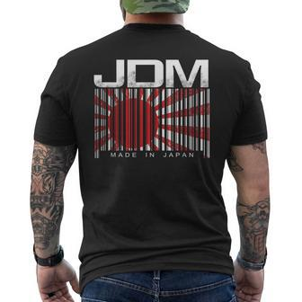 Jdm Barcode Made In Japan Motorsport Mens Men's T-shirt Back Print | Mazezy