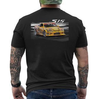 Jdm Car S15 Drift Machine Adam Lz Mens Back Print T-shirt | Mazezy