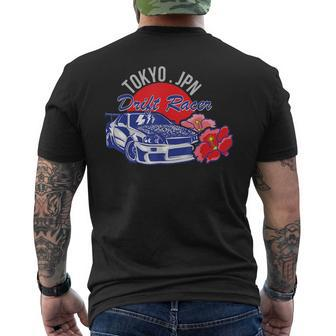 Jdm Tokyo Japan Drift Race Car Tuning Retro Vintage Graphic Mens Back Print T-shirt | Mazezy