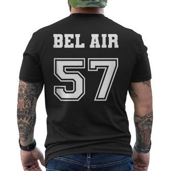 Jersey Style Bel Air 57 1957 California Vintage Muscle Car California Gifts And Merchandise Funny Gifts Mens Back Print T-shirt | Mazezy