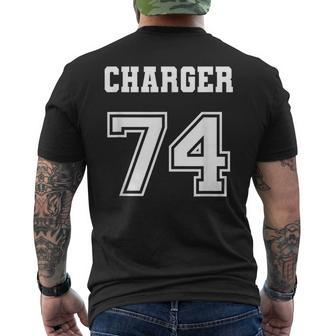 Jersey Style Charger 74 1974 Old School Classic Muscle Car Mens Back Print T-shirt | Mazezy