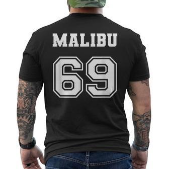 Jersey Style Malibu 69 1969 Old School Muscle Car California California Gifts And Merchandise Funny Gifts Mens Back Print T-shirt | Mazezy