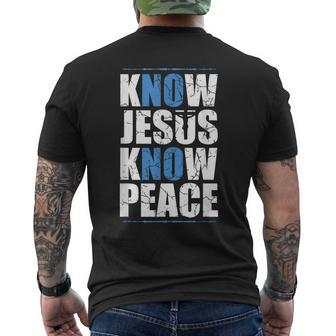 Jesus Love Bible Know Jesus Know Peace No Jesus No Peace Men's T-shirt Back Print - Monsterry AU