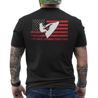 Jet Ski American Flag Funny Jet Skiing Gifts Skiing Funny Gifts Mens Back Print T-shirt | Mazezy