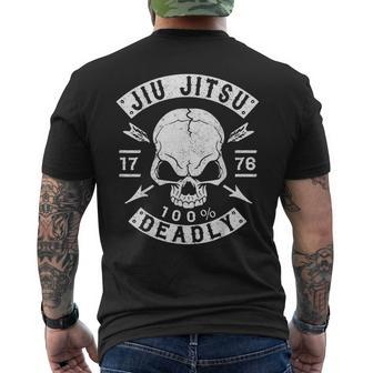Jiu Jitsu T Bjj 100 Deadly Jiu Jitsu Men's T-shirt Back Print | Mazezy