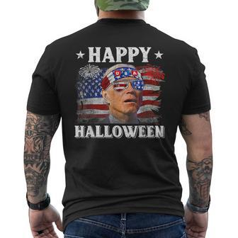Joe Biden 4Th Of July Happy Halloween Us American Flag Halloween Funny Gifts Mens Back Print T-shirt | Mazezy