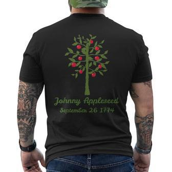 Johnny Appleseed Apple Orchard Farmer Nature Massachusetts Men's T-shirt Back Print | Mazezy