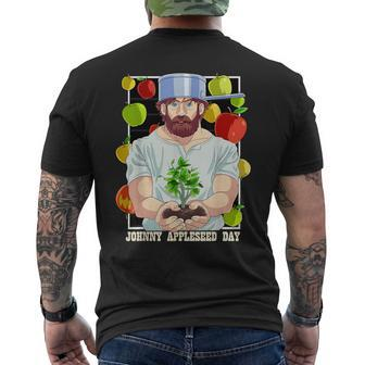 Johnny Appleseed Day Apple Tree Seed Farmer Orchard Men's T-shirt Back Print | Mazezy