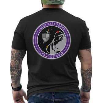 Joint Task Force Space Defense Usspacecom Shield Men's T-shirt Back Print | Mazezy