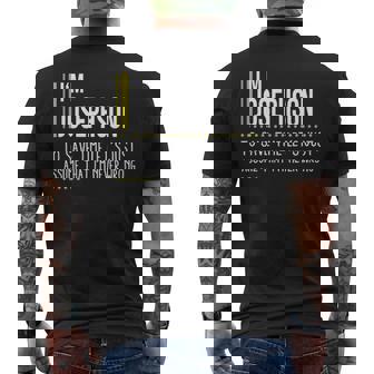 Josephson Name Gift Im Josephson Im Never Wrong Mens Back Print T-shirt | Seseable CA