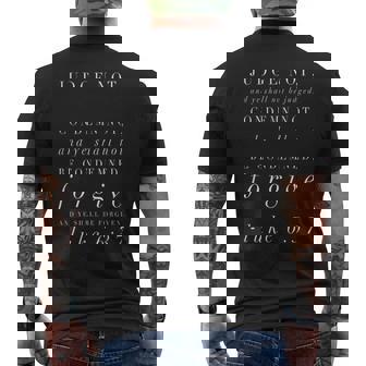 Judge Not And Ye Shall Not Be Judged Luke 637 Men's T-shirt Back Print | Mazezy