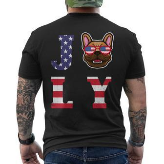 July Dog Lover Funny Usa Independence 4Th Of July Graphic Mens Back Print T-shirt | Mazezy CA