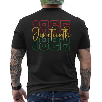 Junenth 1865 African American Black History Independence Mens Back Print T-shirt | Mazezy AU