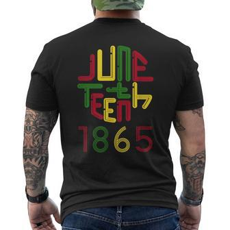 Junenth 1865 African American Celebrating Black Freedom Mens Back Print T-shirt | Mazezy