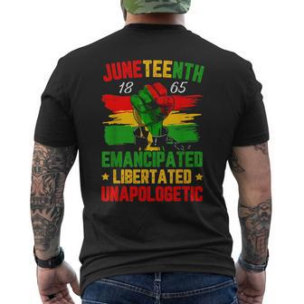 Junenth 1865 Black History African American Freedom Gifts Mens Back Print T-shirt | Mazezy UK