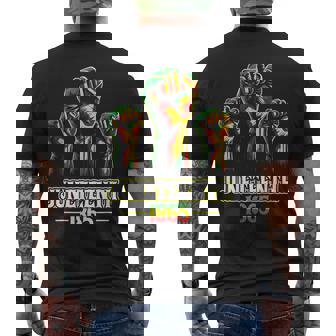 Junenth 1865 Black History African American Freedom Mens Back Print T-shirt | Mazezy