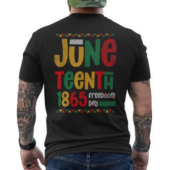 Junenth 1865 Freedom Day Celebrate Black History Men's T-shirt Back Print - Thegiftio UK