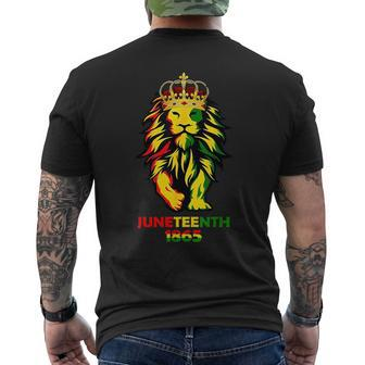 Junenth African American Black Lion 1865 King Gifts Mens Back Print T-shirt | Mazezy UK