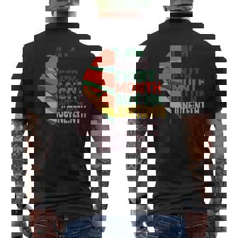 Junenth African American Pride Queen Black Month History Mens Back Print T-shirt | Mazezy