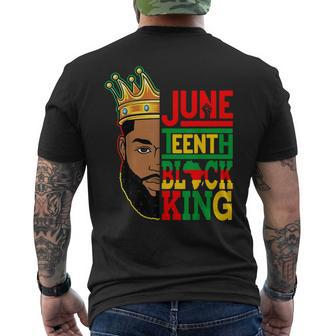 Junenth Black King Melanin Black Dad Fathers Day Men Mens Back Print T-shirt | Mazezy CA