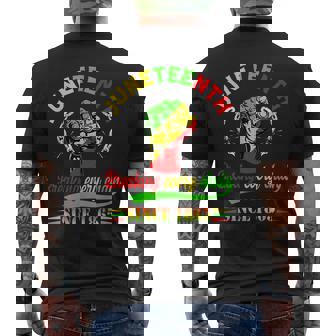 Junenth Breaking Every Chain Since 1865 Black History Mens Back Print T-shirt | Mazezy
