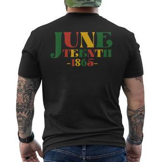 Junenth Celebrate Black Freedom 1865 Junenth Afro Mens Back Print T-shirt | Mazezy