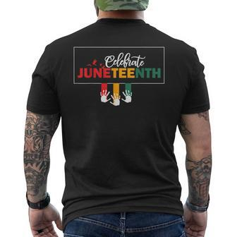 Junenth Celebrate Quote African American Cool Junenth Mens Back Print T-shirt | Mazezy
