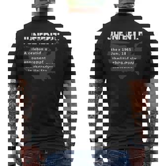 Junenth Celebrates Freedom Black African American History Mens Back Print T-shirt | Mazezy