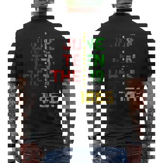 Junenth Celebrating Black Freedom Day 1865 Afro American Freedom Funny Gifts Mens Back Print T-shirt | Mazezy